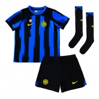 Inter Milan Alessandro Bastoni #95 Hjemmedraktsett Barn 2023-24 Kortermet (+ Korte bukser)